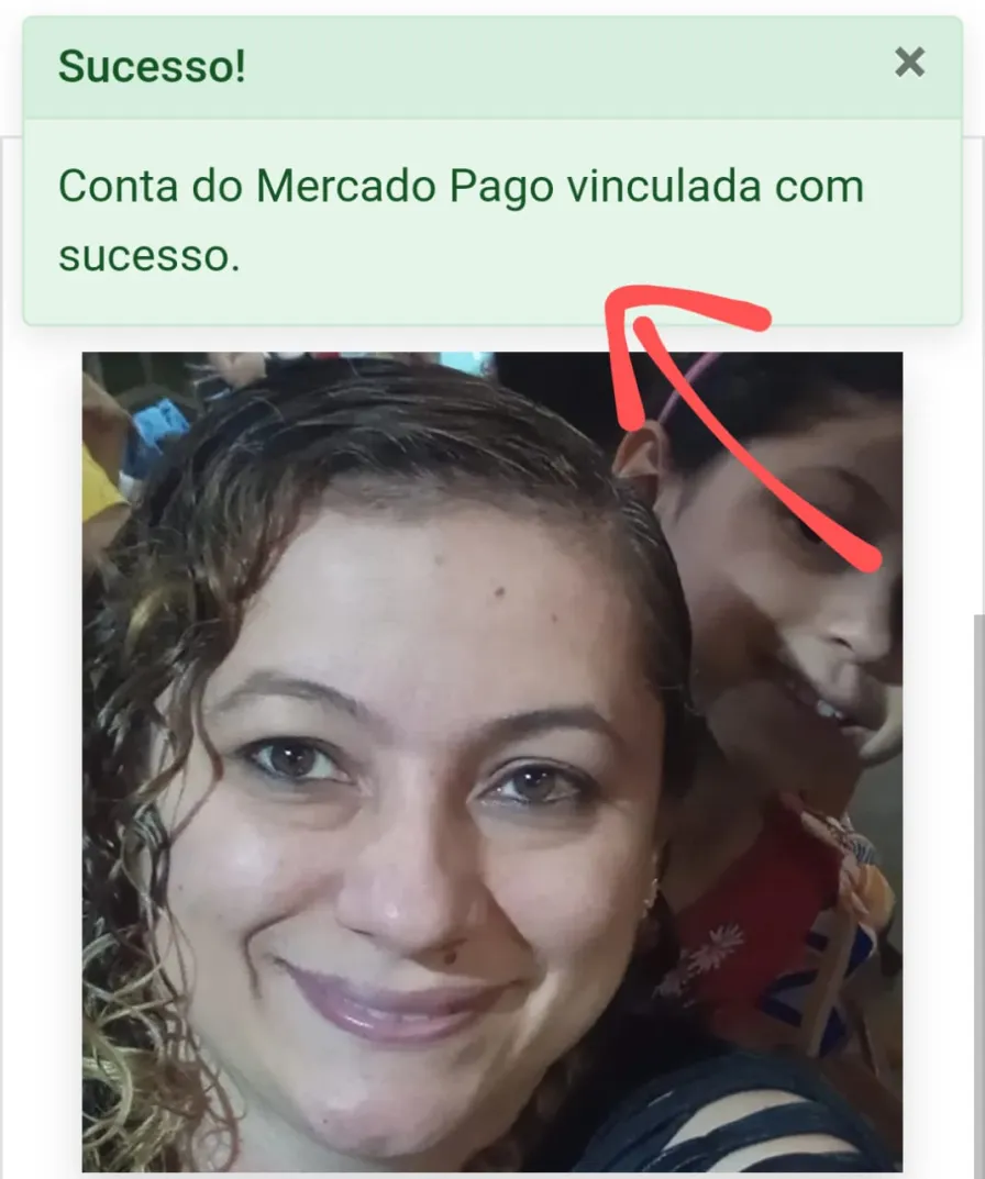 Conta do Mercado Pago vinculada com sucesso